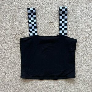 Black and checkered LF crop top